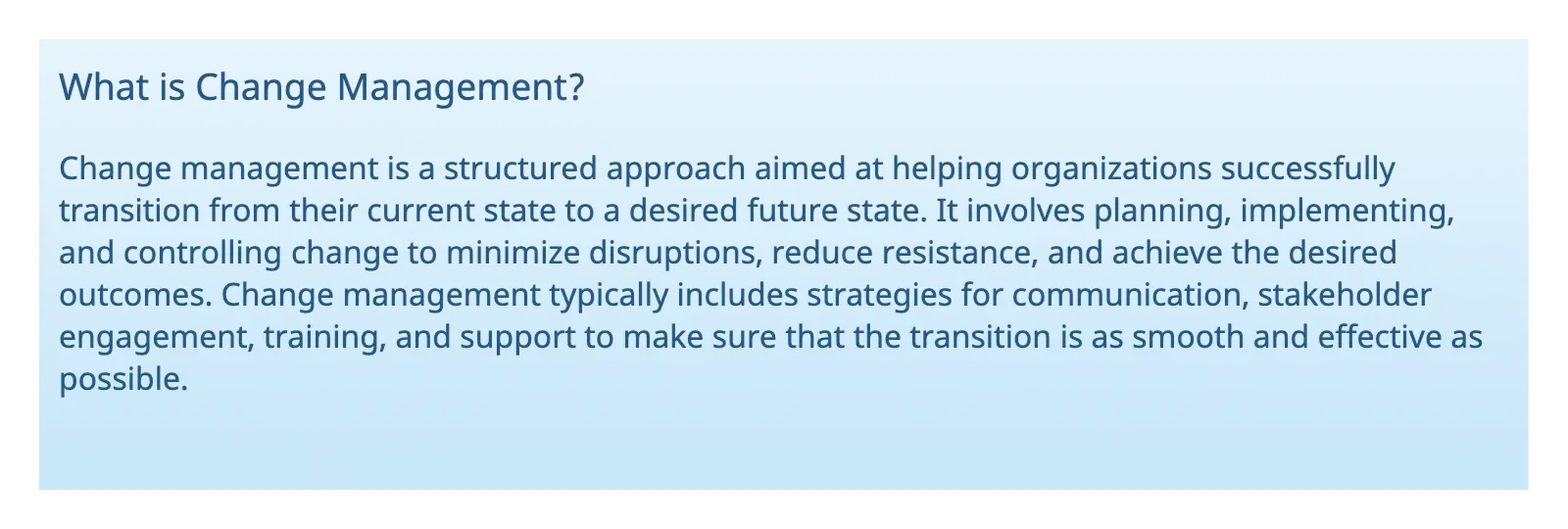 Change Management Definition