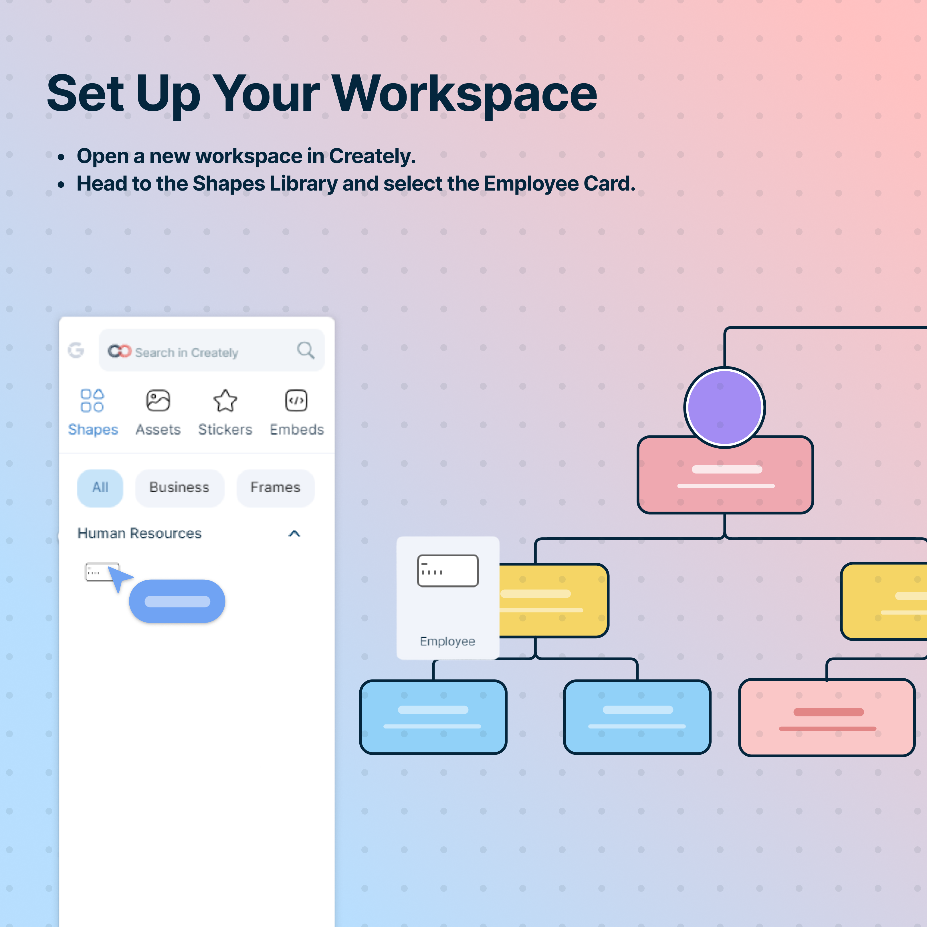 image showcasing how set up an org chart