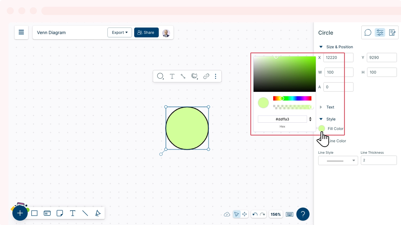 Change the Line Thickness of a Shape