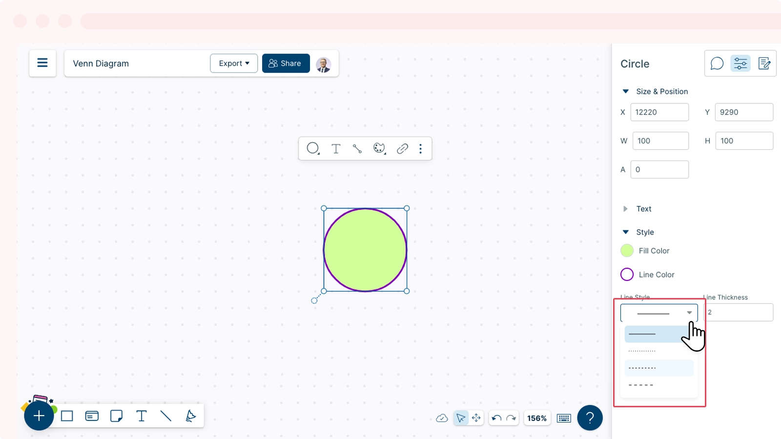 Change the Line Thickness of a Shape