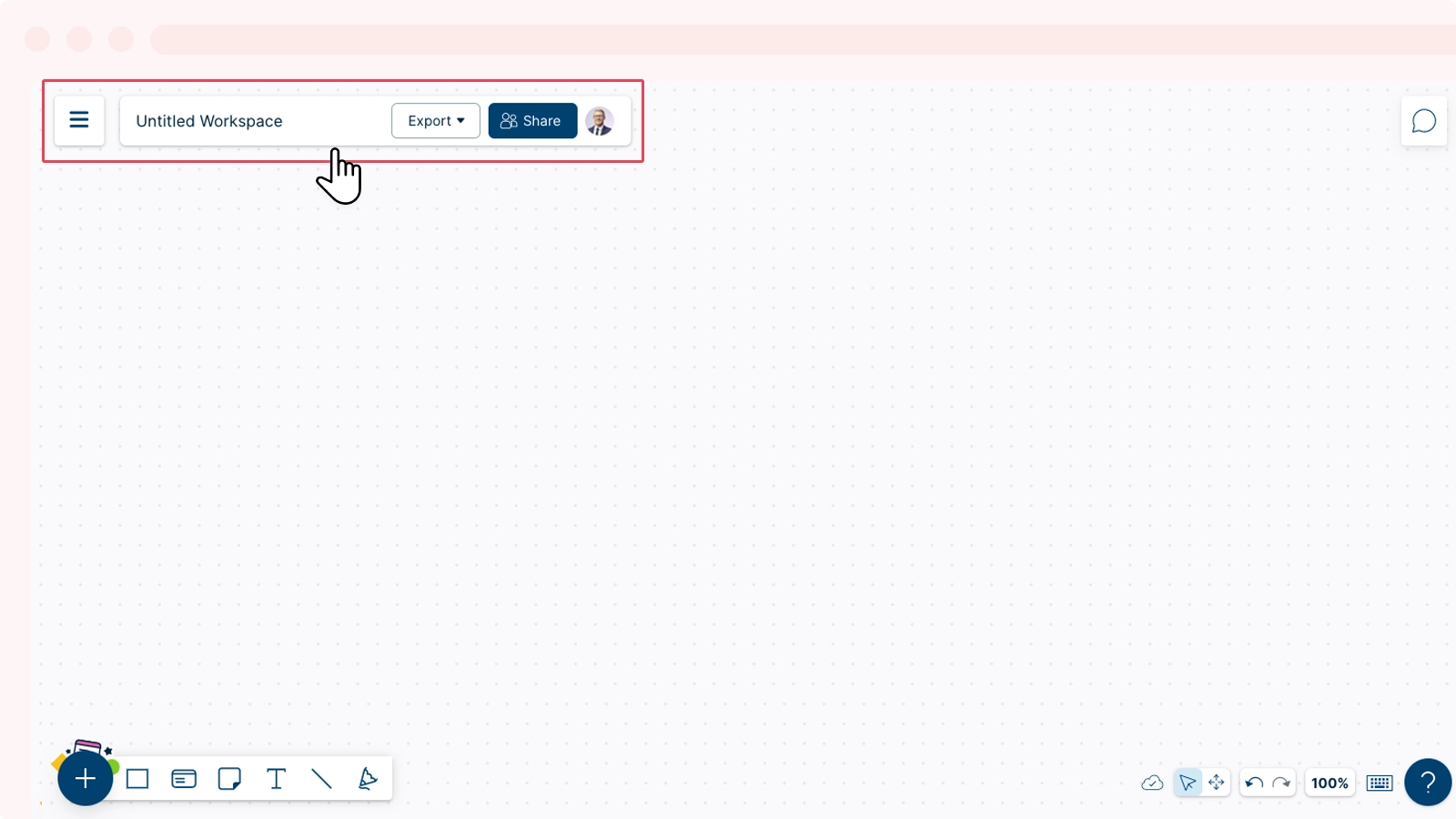 Creately Header Panel