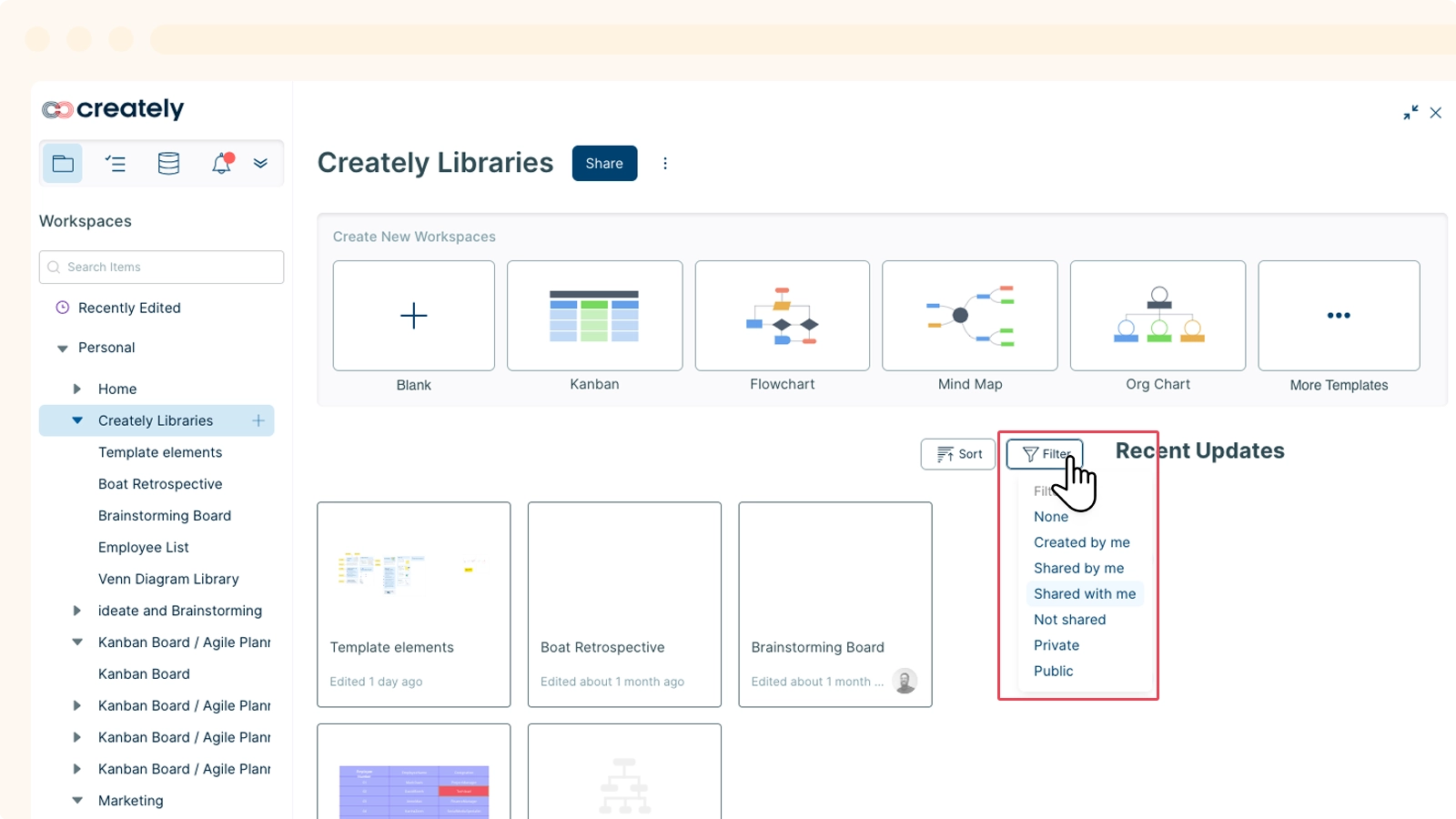 Filtering Workspaces