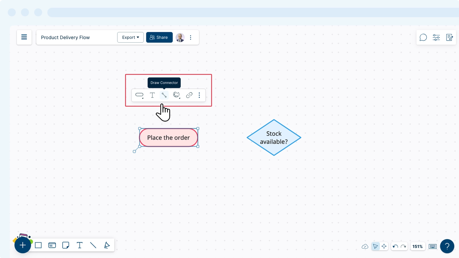 Creating Line Connectors from Shapes Directly