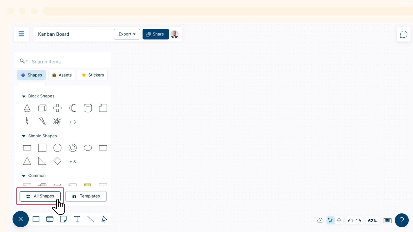 Using Creately's Project Management Shapes