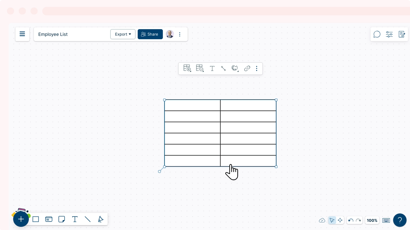 Add Text to a Table Cell