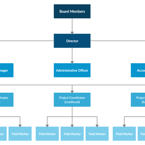 Screenshot of Org Chart Template for a Nonprofit Organization